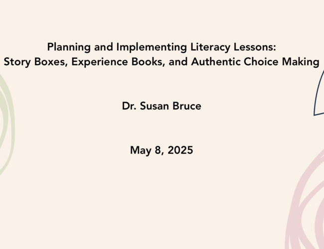 Title slide of Dr. Bruce's presentation