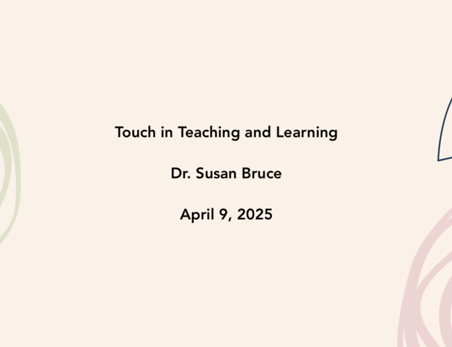 Title slide of Dr. Bruce's presentation